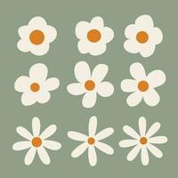 free boho flower collection vector