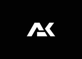 AK Letter Logo Design Template Vector. Letter AK logo design template elements. Modern letter AK logo design vector for business company