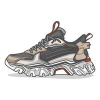 Sneakers Design with Side angle. Sport shoes . vector