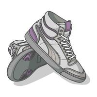 Sneakers Design with Side angle. Sport shoes . vector