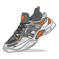 Sneakers Design with Side angle. Sport shoes . vector