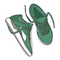 Sneakers Design with Side angle. Sport shoes . vector