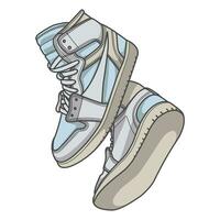 Sneakers Design with Side angle. Sport shoes . vector