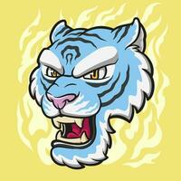 cartoon tiger head vector illustration