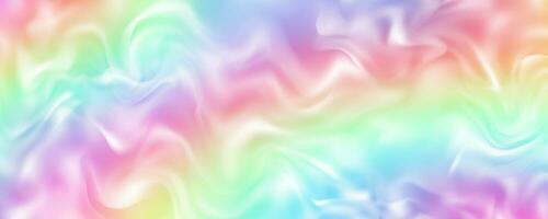 Rainbow background with waves of fluid. Abstract pastel gradient wallpaper with bright vibrant colors. Vector unicorn holographic backdrop.