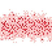 Seamless red pixel border in different shades vector