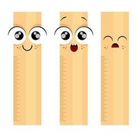 Ruler with eyes cartoon character vector