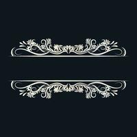 Ornament vintage luxury frame wedding invitation card text box title border islamic vector