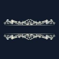 Ornament vintage luxury frame wedding invitation card text box title border islamic vector