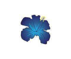 Blue hibiscus flower drawing vector line art icon graphics coloring page for kids free download