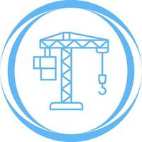 Crane Lifting Vector Icon