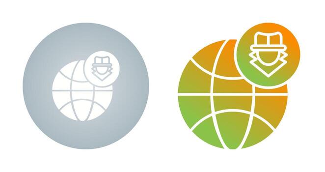 icono de vector de pirateo de red