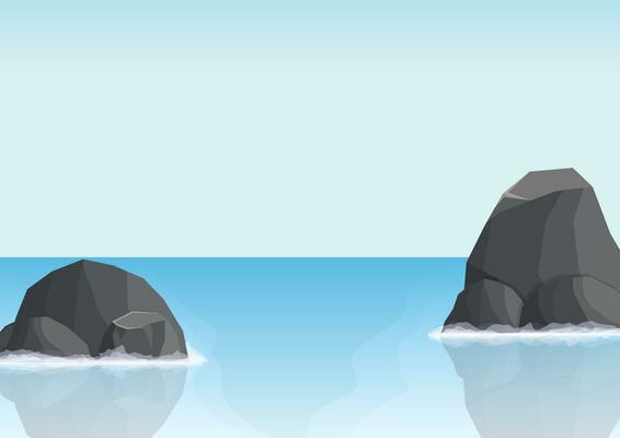 sea with rock