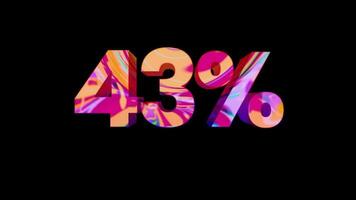 3D Percent Off animated. Percentage 3d number deal ready to use for discount process, sale, promotion, web design, user interface UI or infographic video