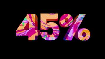 3D Percent Off animated. Percentage 3d number deal ready to use for discount process, sale, promotion, web design, user interface UI or infographic video