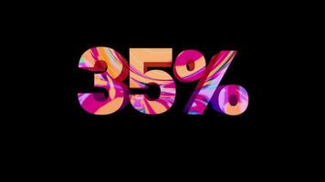 3D Percent Off animated. Percentage 3d number deal ready to use for discount process, sale, promotion, web design, user interface UI or infographic video