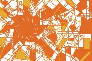 Abstract orange background on white with chaotic, copy space, illustration photo