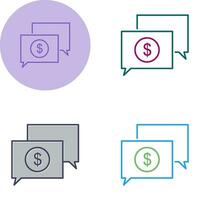 Money Talk Vector Icon