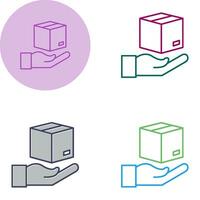 Hand Over Package Vector Icon