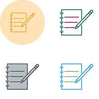 Notebook and Pen Vector Icon
