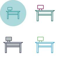 Office Desk Vector Icon