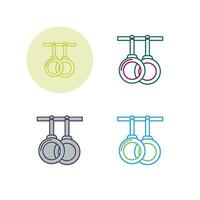 Gym Rings Vector Icon