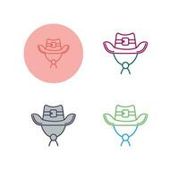 icono de vector de sombrero de vaquero