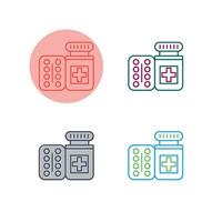 Pills Bottle Vector Icon