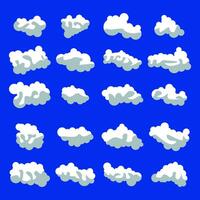 Cartoon clouds, icon ellements illustration vector 2