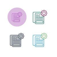 Document Setting Vector Icon