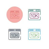 icono de vector de 10k