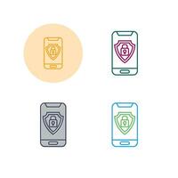 Mobile Security Vector Icon
