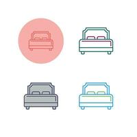 Hotel Bed Vector Icon