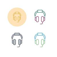 icono de vector de auriculares