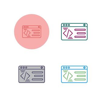 icono de vector de programación