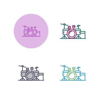 Drum Set Vector Icon