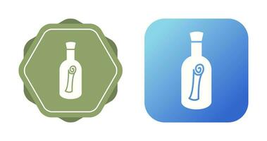 Scroll in Bottle Vector Icon