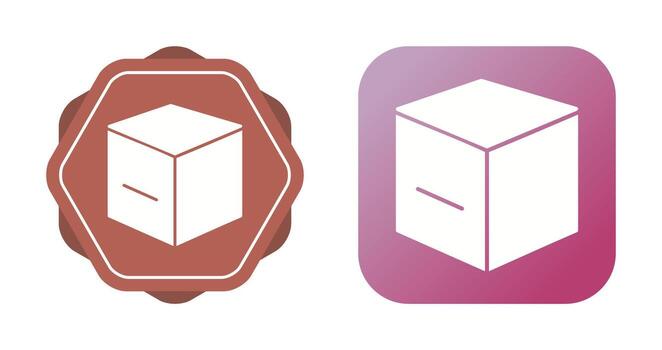 icono de vector de cubo