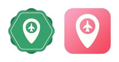 Airport Location Vector Icon