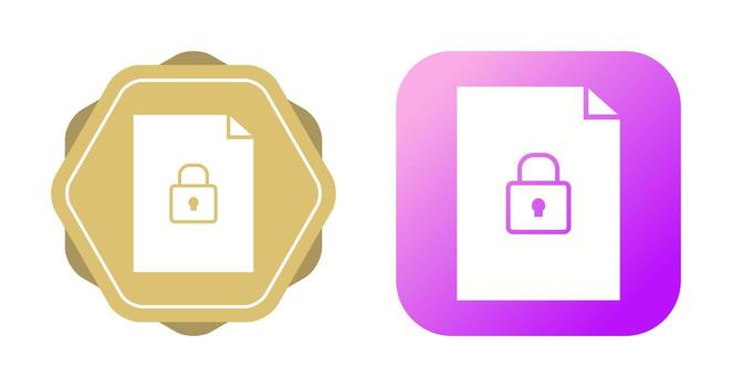 icono de vector de documento seguro