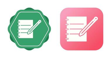 Notebook and Pen Vector Icon
