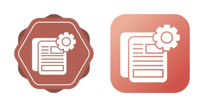 icono de vector de configuración de documento