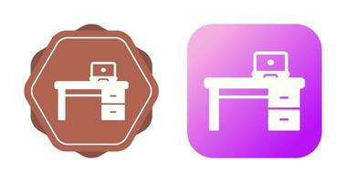 Office Desk Vector Icon