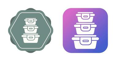 Plastic Food Container Vector Icon