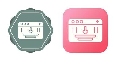 Browser Downloading Vector Icon