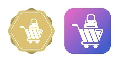 icono de vector de carrito de compras