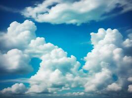 fotografía de azul cielo nube antecedentes imagen, ai generativo foto
