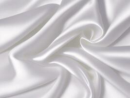 White elegant satin silk cloth texture realistic background image, AI Generative photo