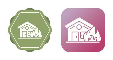 House On Fire Vector Icon