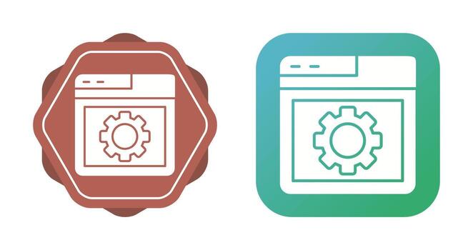 icono de vector de configuración del navegador
